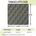 thumbnail image 2 of Multicolor Bigfoot Pattern Square Fitted Tablecloth with Elastic Edge,Square Table Cover,Washable Elastic Table Cover for Home Kitchen Party Decor 36"x36", 2 of 6