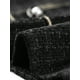 thumbnail image 5 of Chaqueta de Tweed a Cuadros para Mujer de Manga Larga Vintage Outwear Blazer para Oficina Chaqueta Corta Negro L, 5 of 6