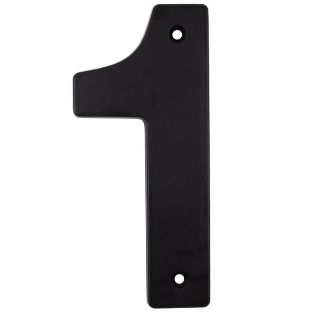 House Number Stone Harbor Hardware #1, 13 cm, negro mate