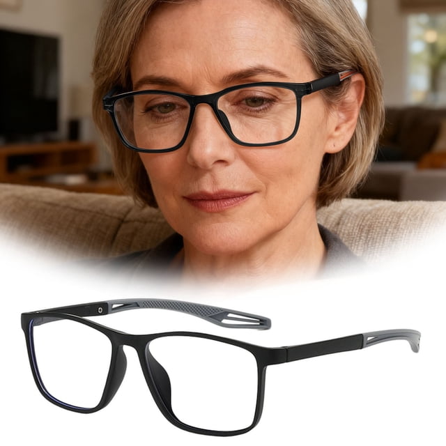Automatic Round Glasses for Reading and Everyday Use with Blue Light Filtering and Intelligent Light Adjustment for Elderly Feet Adjustable Comfort for Outdoor Activities