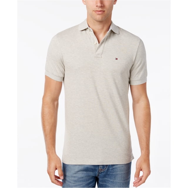 Polo de rugby Tommy Hilfiger para hombre, ajuste clásico, gris, XXX-Large