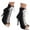 Black-1, variant on Fashion Dance Shoes Heels for Women Mesh lace-Up Party Evening Ankle Sandals Boots (Black,5.5)