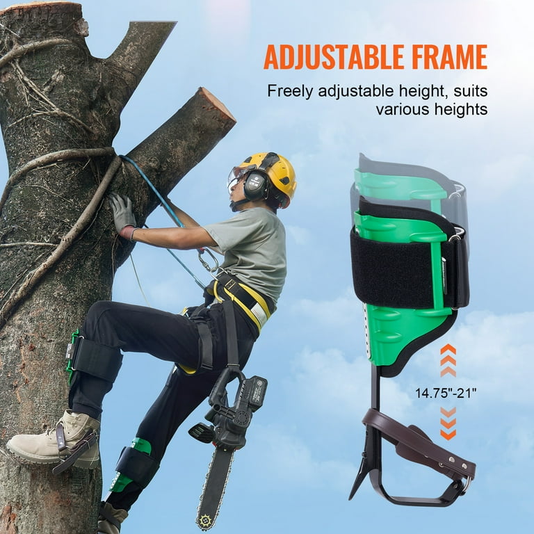 Tree Climbing Spikes Kit - Adjustable Steel Climbing Gear For Arborists & Outdoor Work