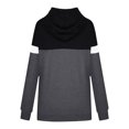 thumbnail image 5 of Zpanxa Hoodies for Women Casual Pacthwork Long Sleeve Sweatshirts Drawstring Pullover Hooded Tops Coats with Pockets Dark Gray M, 5 of 5
