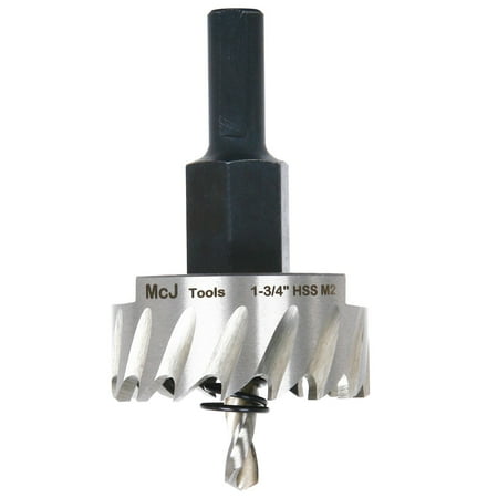 

McJ Tools 1-3/4 Inch HSS M2 Drill Bit Hole Saw for Metal Steel Iron Alloy; Ideal for Electricians Plumbers DIYers Metal Professionals
