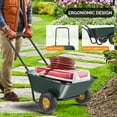 thumbnail image 5 of CHTER 2 Wheel Wheelbarrow, Plastic and Steel Wheel Barrel, 330lbs Capacity Garden Cart for Lawn, Gardening, Construction, 5 of 8