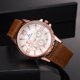 thumbnail image 3 of Reloj de cuarzo con correa de PU para hombre, estilo informal, exquisito reloj de pulsera de negocios, color café, 3 of 3