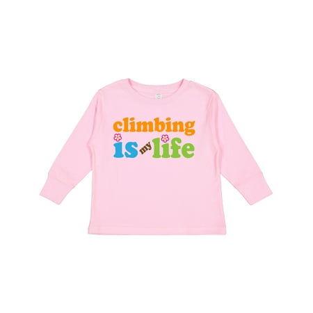 

Inktastic Climbing Is My Life Boys or Girls Long Sleeve Toddler T-Shirt