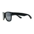 thumbnail image 3 of Classic Iconic Silver Mirror Lens Horn Rim Sunglasses Matte Black, 3 of 4
