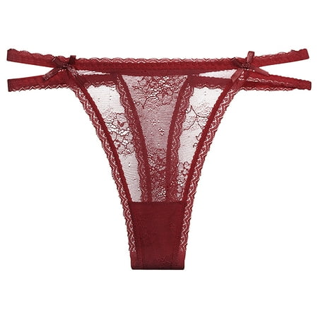 

Panties For Women Lace Panties Female Thong Thin Strap Pants Low Waist Panties