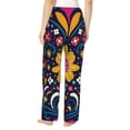thumbnail image 3 of Sigee Cinco De Mayo Floral Print Women's Soft Pajama Pants - Breathable and Comfortable Lounge Sleep Bottoms with Elastic Waistband and Pockets-, 3 of 9