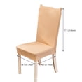 thumbnail image 4 of Chair Covers for Dining Room, Stretch Dining Chair Covers Removable Chair Protector Covers for Dining Room, Hotel, Ceremony (Beige, 4 Pack), 4 of 6