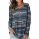 thumbnail image 5 of Qarigey Camiseta de mujer Otoño Impreso Cuello en V Top Top Blusa informal de manga larga Prendas para la parte del cuerpo Gris XXL, 5 of 5