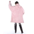 thumbnail image 4 of Flyingstar Oversized Hoodie Blanket,Cozy Reversible Oversized Sweatshirt for Adults Women Men And Teens Boy Girl,Pink, 4 of 6