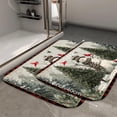 thumbnail image 2 of 1pc Snowman with Cardinals Absorbent Non-Slip Bathroom Thickened Flannel Rug Decor,Soft,Quick Drying,Suitable For Indoor/outdoor Use,Bathrooms,Bedrooms,Kitchens,Terrace,Laundry Rooms,16"x24", 2 of 9