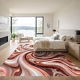 thumbnail image 3 of ODIKA 3'x5' Machine Washable Non-Slip Area Rug, Abstract Rose High Traffic Rug, Pink, 935564, 3 of 7