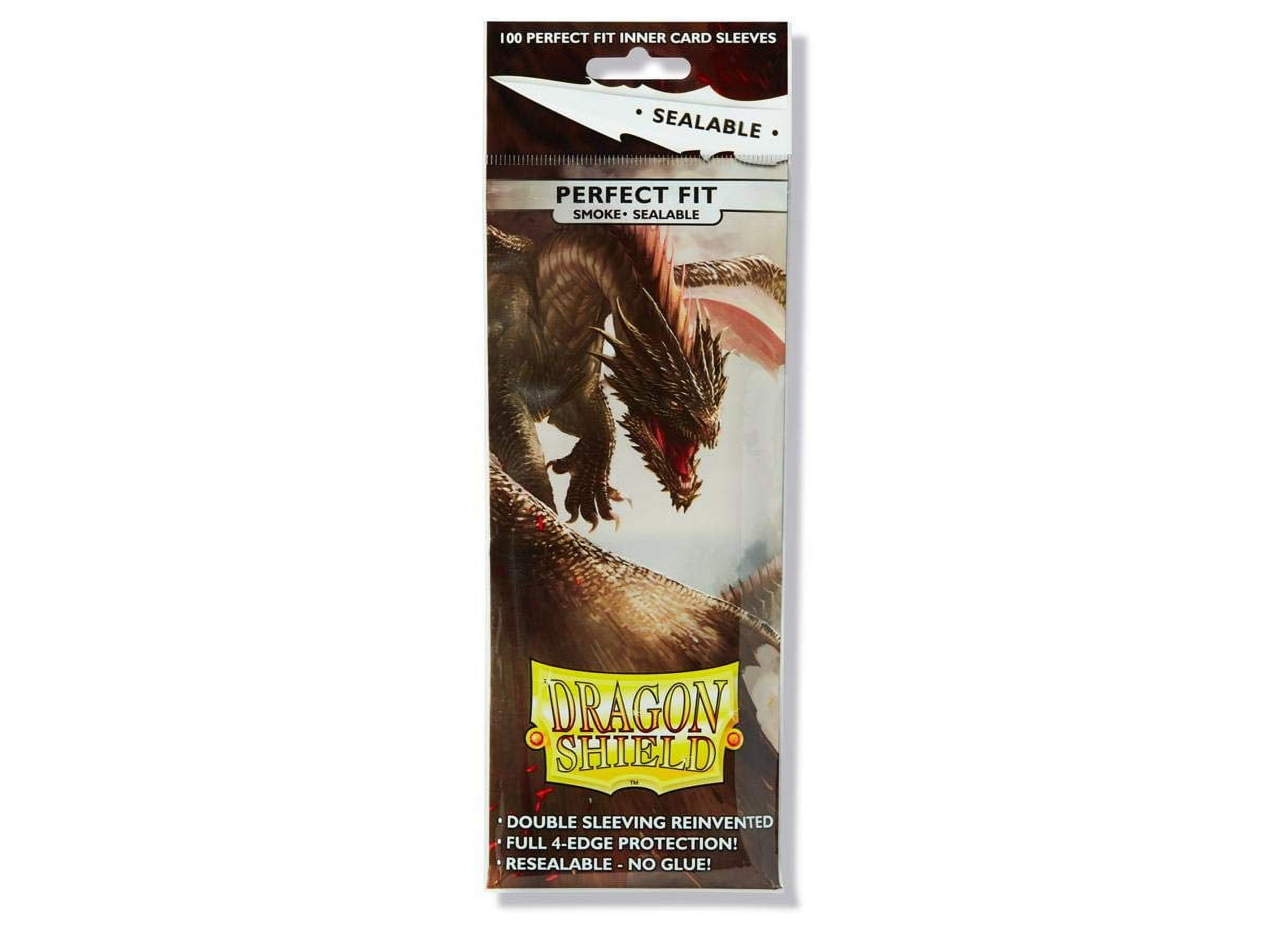 10 Packs Dragon Shield Sealable Inner Sleeve Smoke Standard Size 100 ct Card Sleeves Display Case