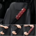 thumbnail image 4 of CAR GRAND 11 PCS Bling Car Accessories, Sparkly Rhinestone Diamond Steering Wheel Cover, Bling Seat Belt Cushion, Glitter Shift Knob Cover, Car Cup Holder Coaster, Cute Interior Sets Red, 4 of 6