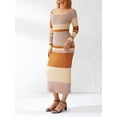 thumbnail image 4 of Knit Bodycon Dresses for Women Summer Long Sleeve Maxi Dress Square Neck Cut Out Long Dress Y2K Beach Dresses, 4 of 7