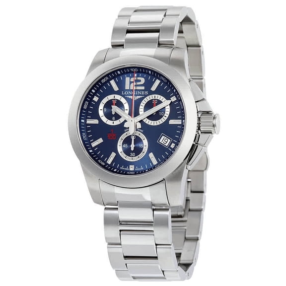 Longines Conquest Chronograph Quartz Blue Dial Men's Watch L37004966