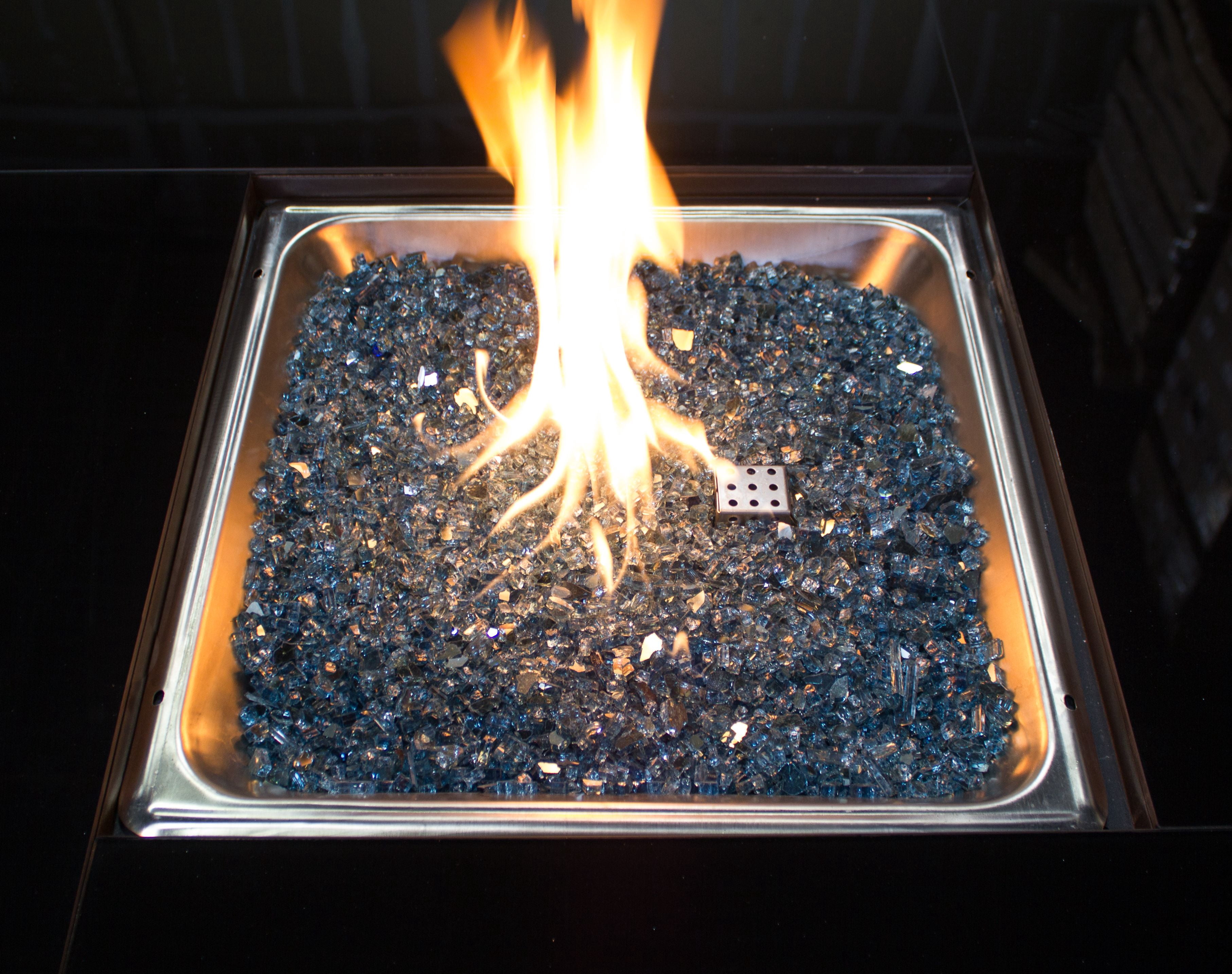 AZ Patio Heaters 20lbs Reflective Fire Glass - Sky Blue