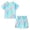 0-Light Blue&110, variant on Tiijoy Toddler Girls Athletic Outfits Tie Dyed Short Sleeve Tshirt Shorts Set, Sizes 2-3