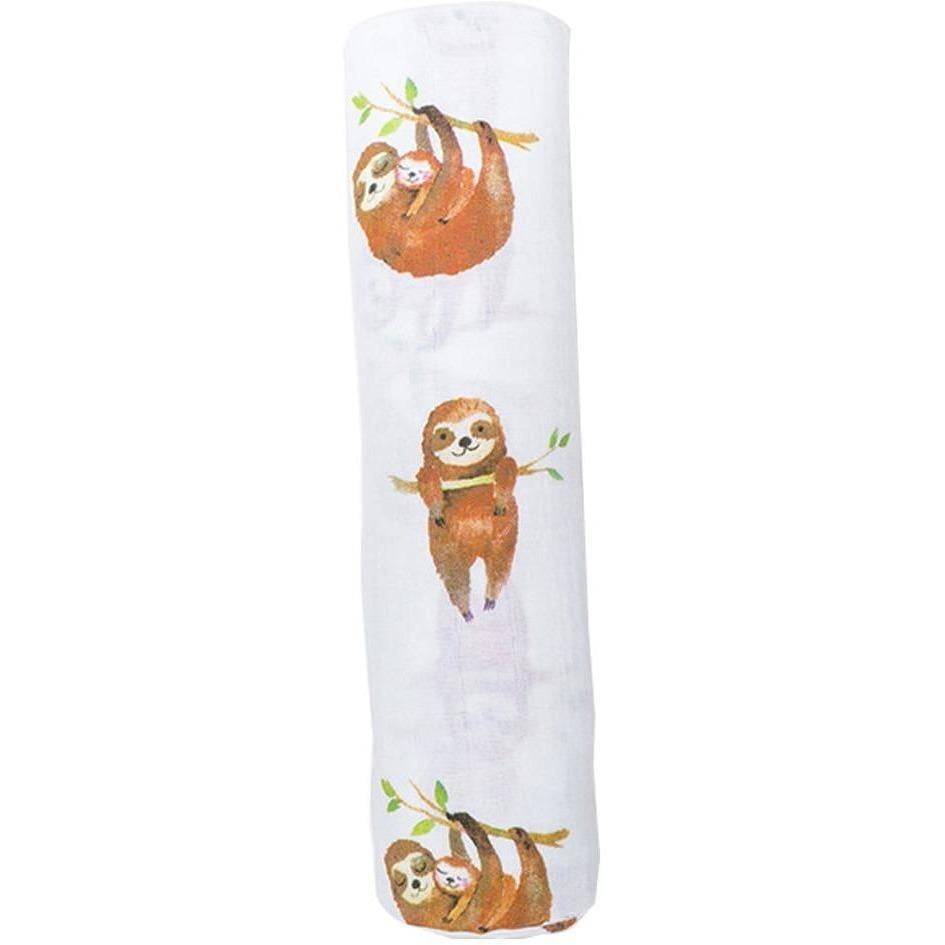 sloth muslin swaddle