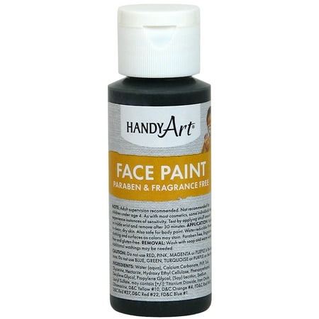 Handy Art Face Paint 2oz-Black (Best Blue Body Paint)