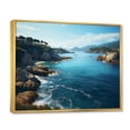 thumbnail image 2 of Designart "Riviera Reverie Italy Italian painting" Landscapes Floater Framed Canvas Wall Art, 2 of 7