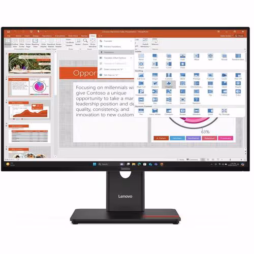 Lenovo ThinkVision T27-40 27", 1920 x 1080, Eclipse Black, 64A5MAT6US