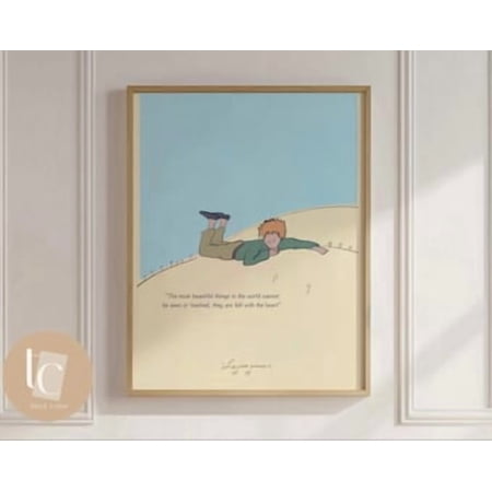 Le Petit Prince Poster Vintage Style Wall Decor Physical Poster Home Wall Art, Poster Only
