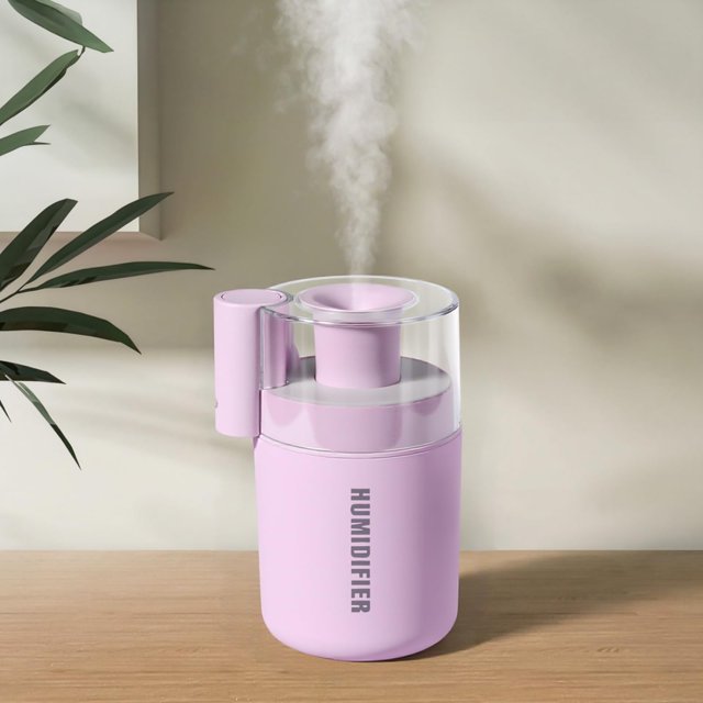 Humidificador portátil Daskternie Mini USB Cool Mist de 180 ml, color rosa