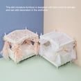 thumbnail image 2 of Ounissouiy Niños pequeños 1/12 casa de muñecas cama DIY decoración muebles en miniatura regalos de cumpleaños modelo decorativo camas casas de muñecas Blanco, 2 of 6