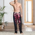 thumbnail image 4 of Salouo Mesmerizing Pink Jellyfish Print Pajama Pants for Men, Lounge Pants Elastic Waistband Casual Men's sleepwear Loungewear Sleep Pajama Pant -XX-Large, 4 of 7