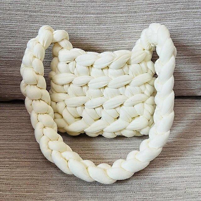Bolsos de hombro para mujer 2022, bolsos de crochet de algodón, bolsos de compras para niñas, bolsos de nailon cuadrados, lindos y casuales.