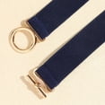 thumbnail image 2 of SWSMCLT Women's Fashion Belt For Dress Stretch Belt Date Embroidered Medium Buckle Boho Casual Round Braided Navy X-Small-Large, 2 of 5