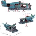 thumbnail image 2 of KAIYANG Adornos de aviones de combate dañados para peceras Manualidades de resina Refugio para peces y camarones, 2 of 5