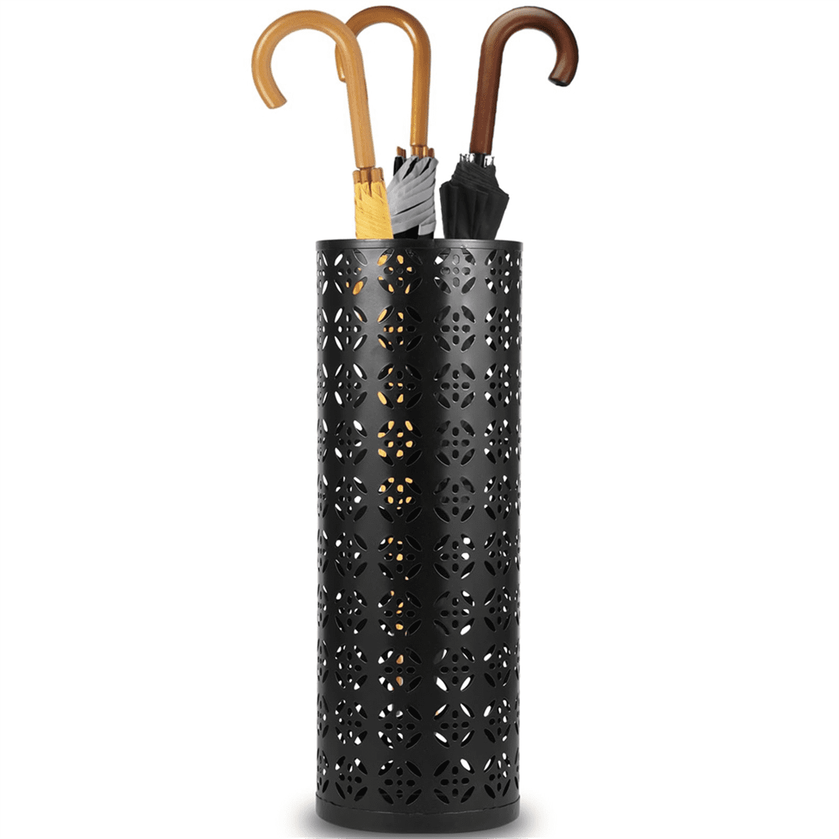 Metal Umbrella Stand, Circular Umbrella Stand, Freestanding Umbrella Stand, Entryway Umbrella Stand,Black