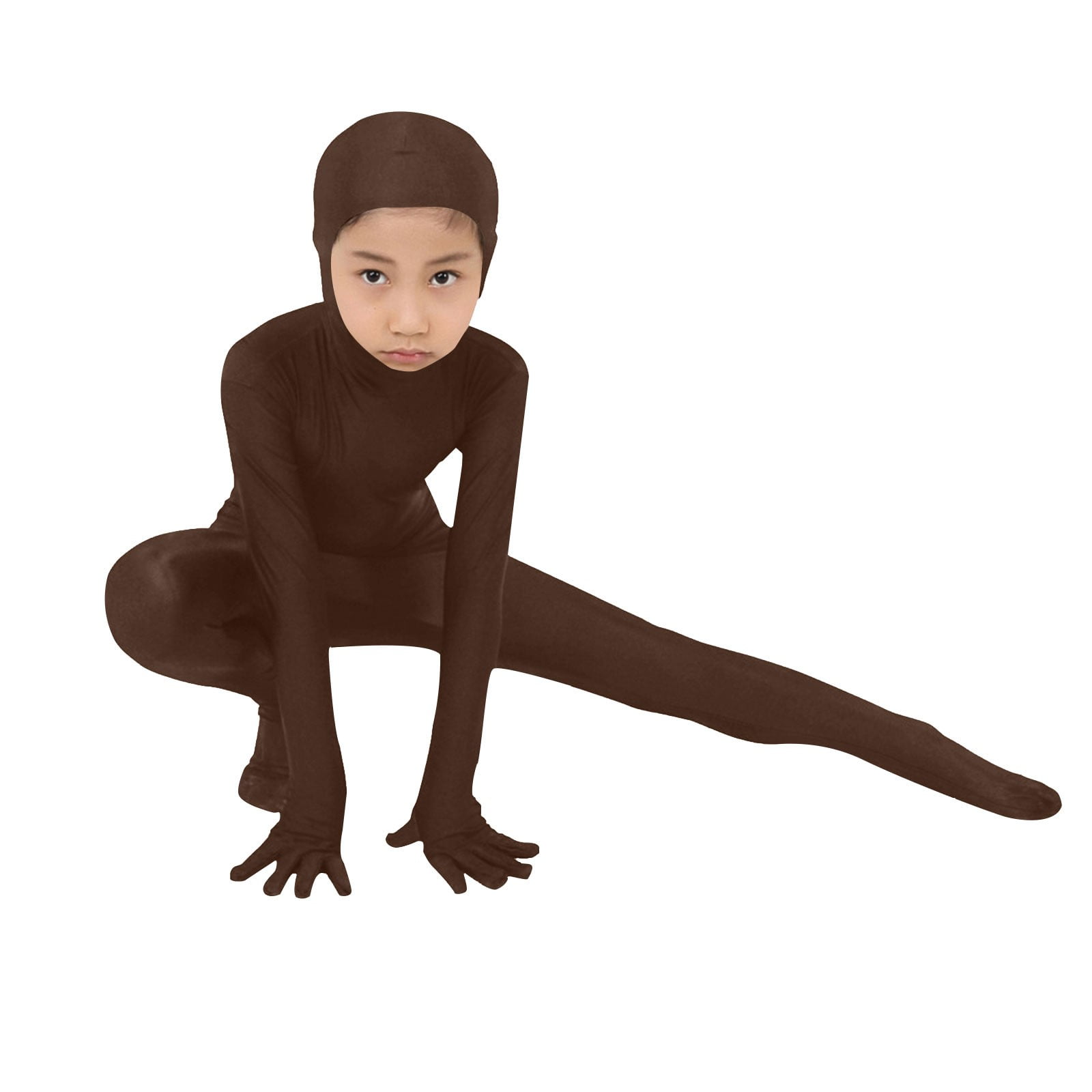 YunPes Kids Open Face Spandex Halloween Bodysuit One Piece Unisex Stretch Plain Unitard Child Cute Festival Body Suit jumpsuit