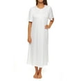 thumbnail image 3 of Women's Calida 33400 Soft Cotton Short Sleeve Night Shirt Gown (Light Blue L), 3 of 4
