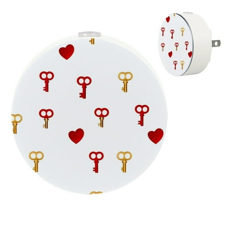 

YZUOUZY Night Light Bedroom Lamp Small Bedside Lamps Set of 2 Key Heart Crown