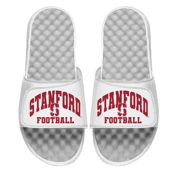 Unisex ISlide White Stanford Cardinal Football Varsity Slide Sandals