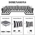 thumbnail image 4 of SDJPOI14 Piece Outdoor Replacement Cushion Set, Water-Repellent Sectional Cushion for Patio Furniture, Couch Coushions for 6-Seat Wicker Conversation Sets, 4 of 7