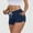 Navy, variant on Mini Womens Shorts Drawstring Hotpants Plus Size Solid Pink Lightweight Ladies Shorts with Pockets