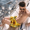 thumbnail image 2 of luoweisi Men's Beach Shorts Quick Dry Swim Trunks with Mesh Lining Sunflower L, 2 of 5