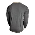 thumbnail image 6 of KHONTS Men's Henley Shirts Long Sleeve Casual T Shirts Basic Classic Vintage Cotton Tee Shirts Button Shirts with Pockets Grey XXXL, 6 of 7