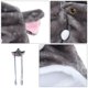 thumbnail image 2 of 1 gorro de peluche con orejeras de animales simulados, accesorio creativo para fotos., 2 of 7