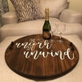 thumbnail image 1 of HomeNest Circle Serving Tray Letter Printing Tray With Handles Decorative Wooden Tray, 1 of 2
