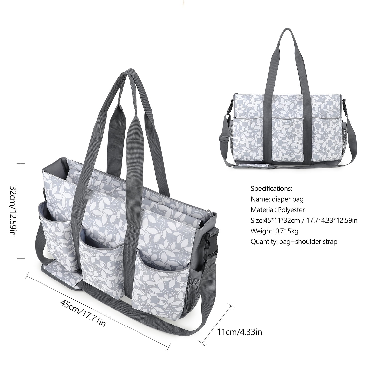 SPEKSEE Crossbody Organizer Diaper Bag - Outdoor Mother's Water-Repellent Baby Care Bag with Multiple Pockets