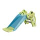 thumbnail image 2 of Tobogán para niños pequeños, plegable, de plástico, estructura estable, protección fiable, tobogán para niños, color verde, 2 of 15